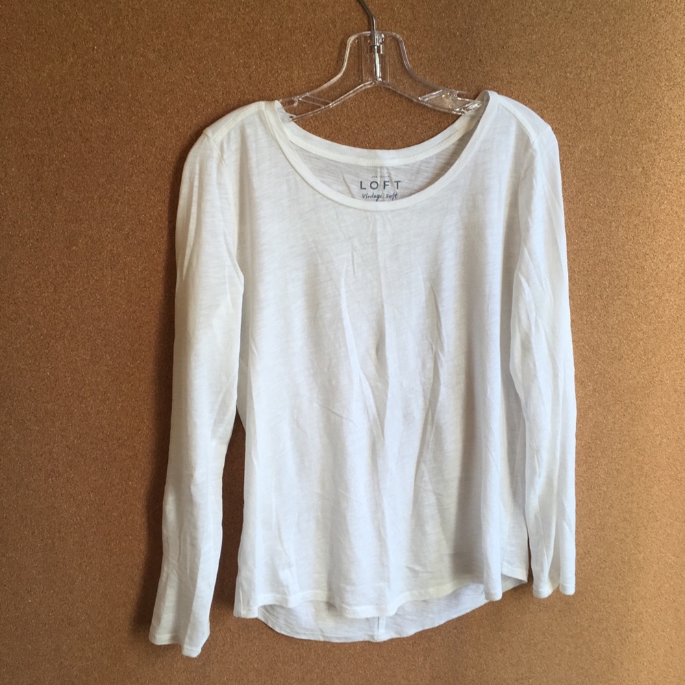 LOFT, Vintage Soft, size S small, White